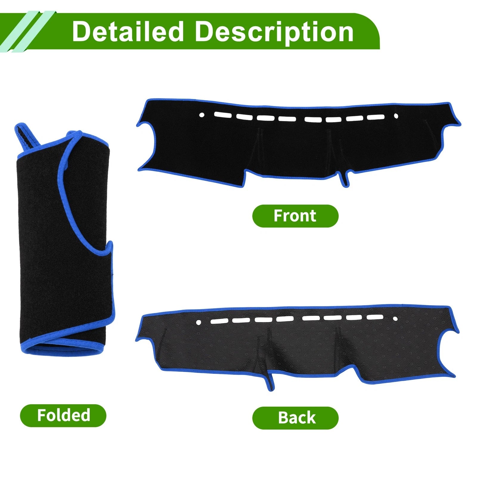 Dashboard Cover for Suzuki Jimny JB64 JB74 (2018–2023) Black Blue