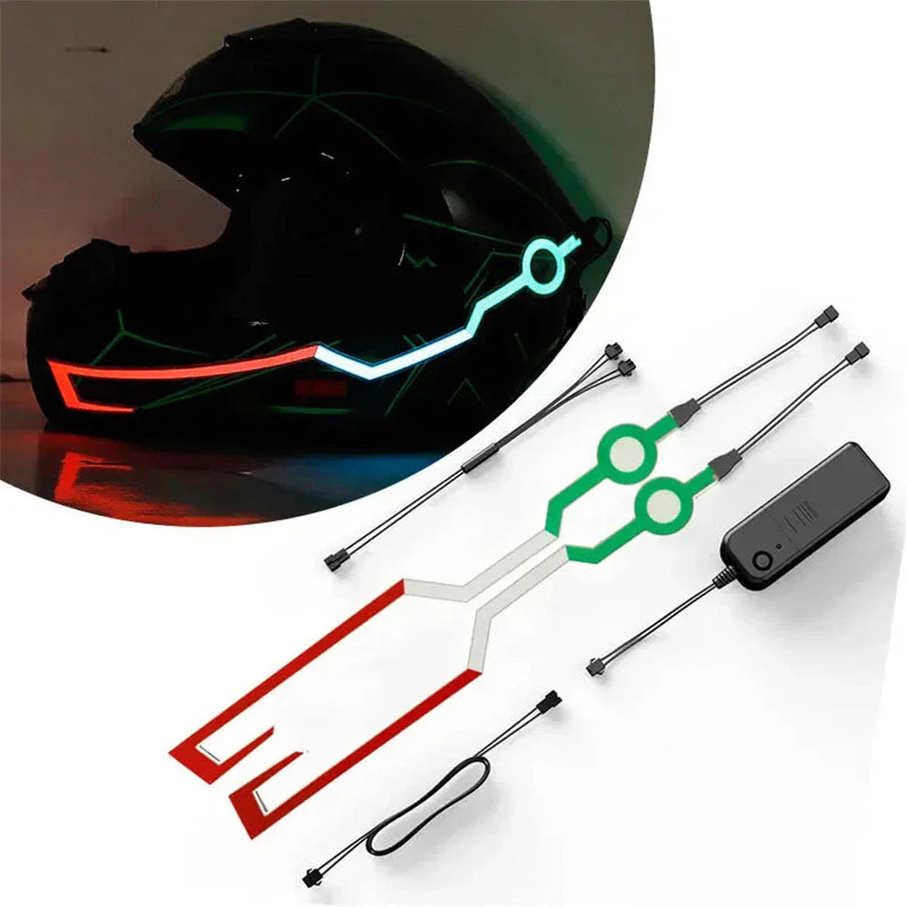 LED Night Signal Light Stripe Sticker for Motorcycle Helmet