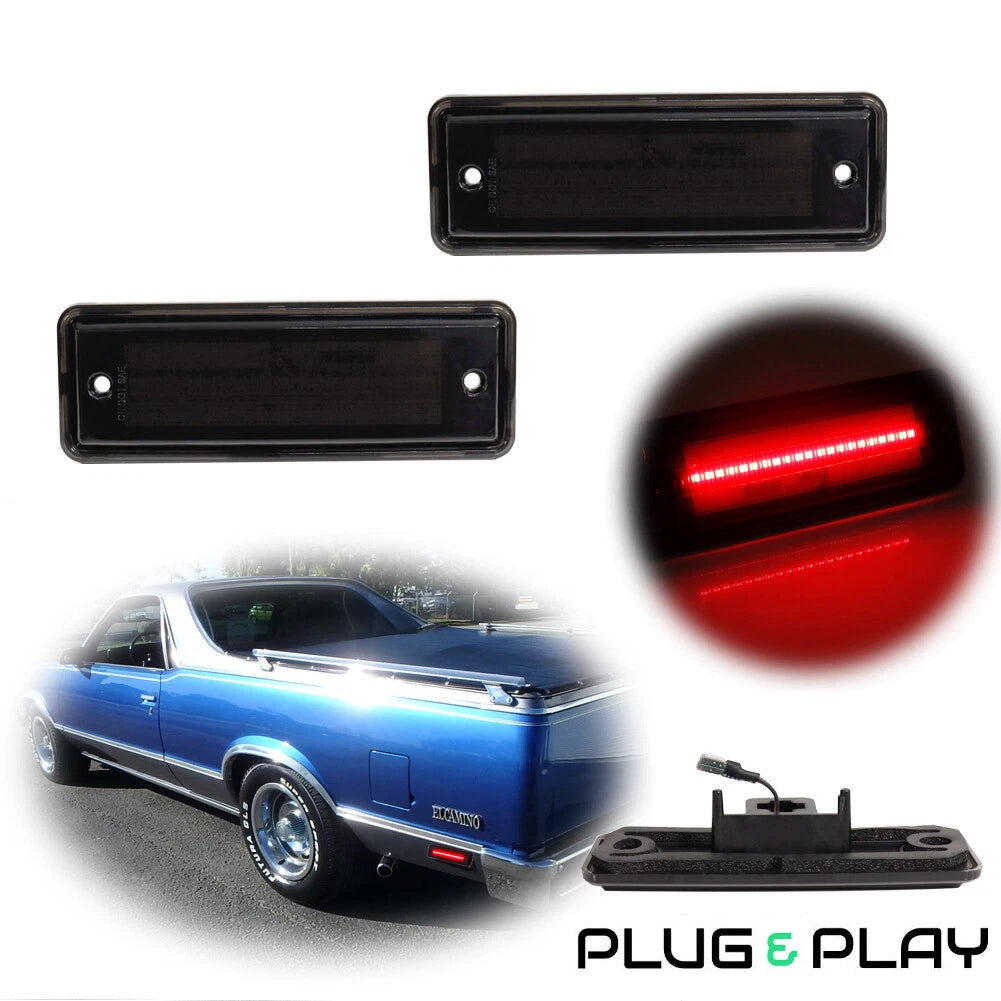 Rear Bumper Side Marker Reflector Lamps for El Camino, Caballero, Malibu (1978–1987)