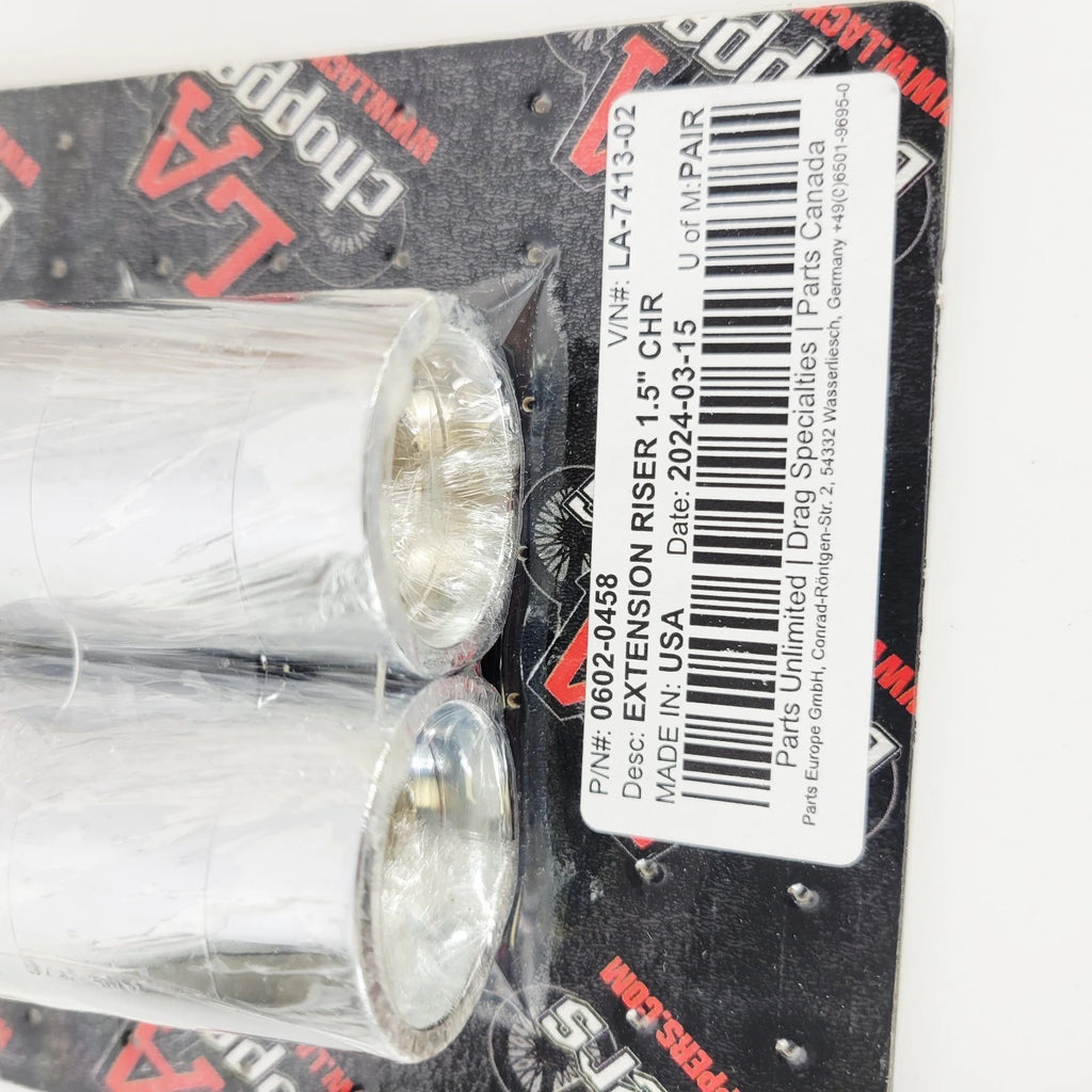 1.5" Chrome Riser Extensions for Harley Softail Dyna XL (2000–2023)