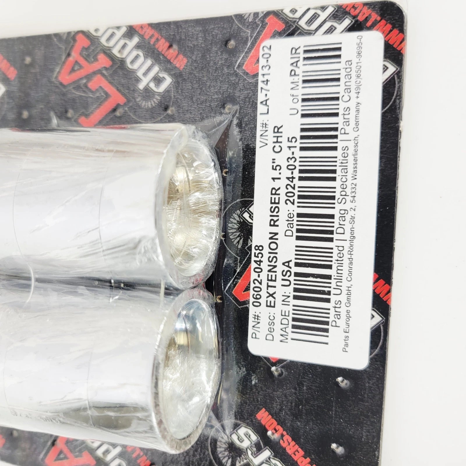 1.5" Chrome Riser Extensions for Harley Softail Dyna XL (2000–2023)