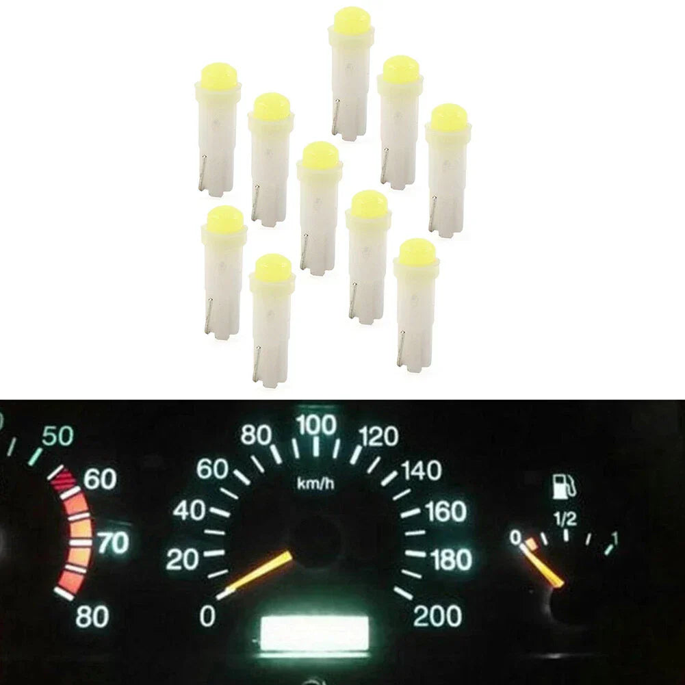 T5 1 SMD White Dashboard Indicator Light Bulbs for Car Instrument