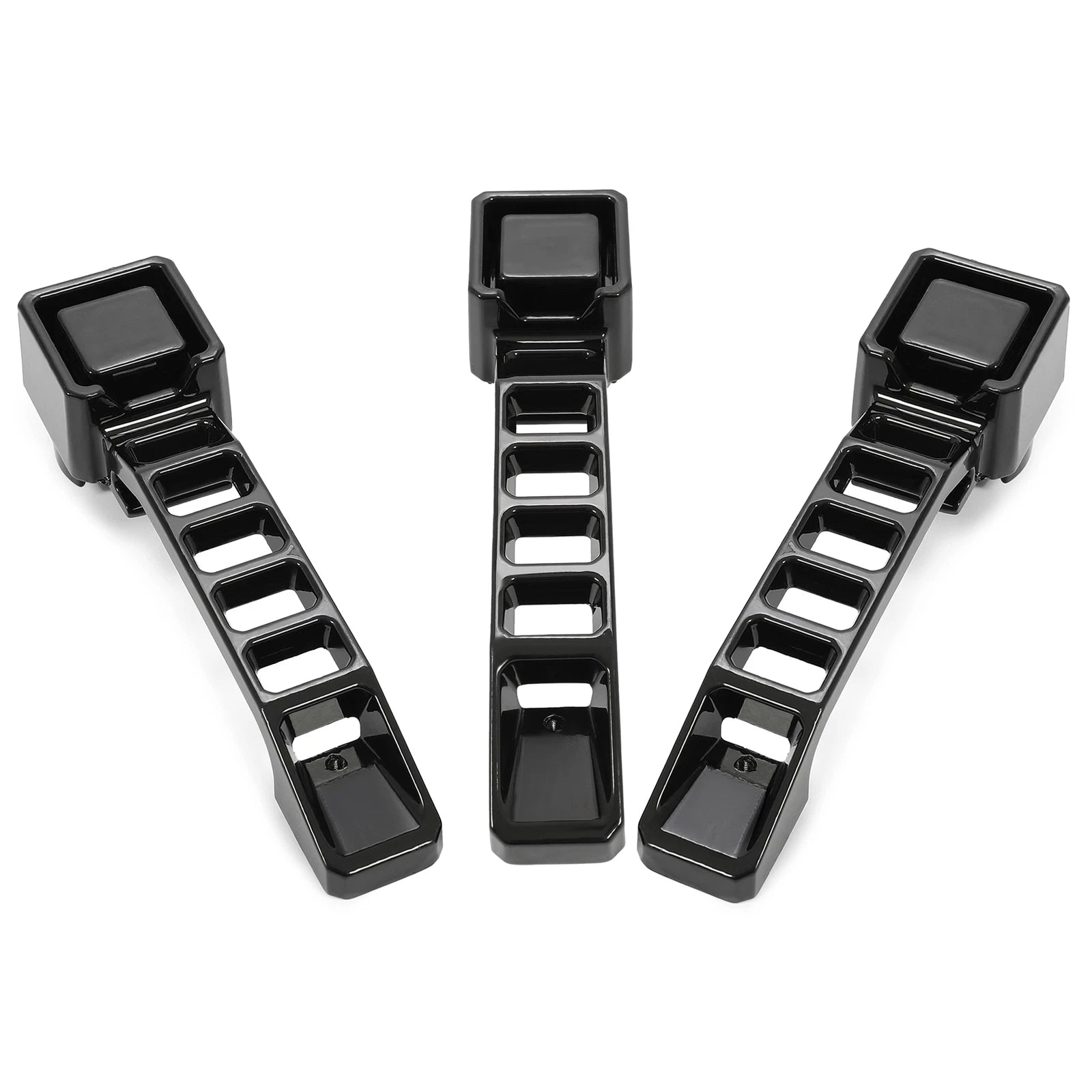 Set of 3 Black Aluminum Exterior Door Handles for Jeep Wrangler JK/JKU (2007–2018)