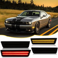 4X AUXITO Front+Rear Smoke Side Marker LED Lights for Dodge Challenger (2008–2014)
