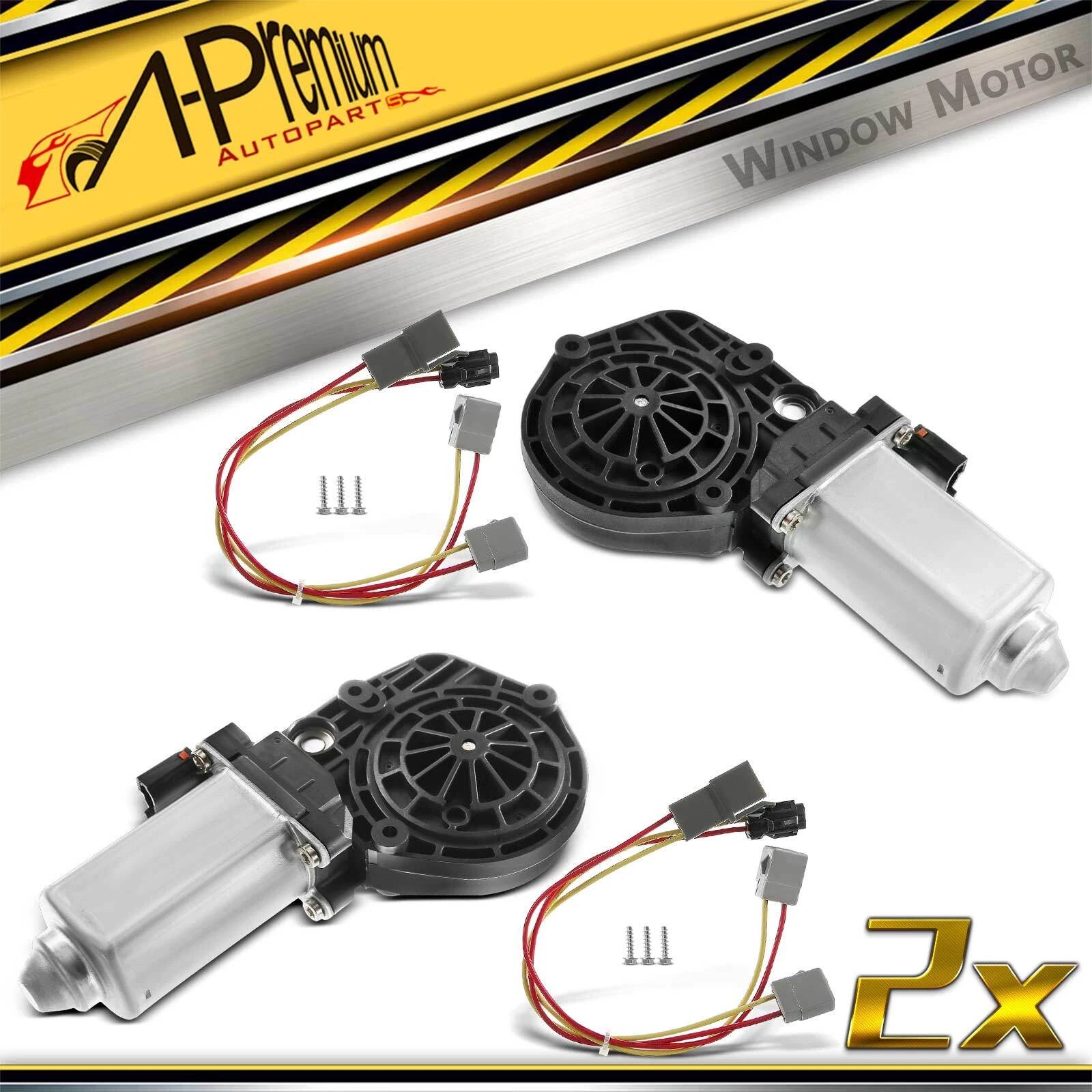 2X Front Window Motor for Ford E-150 E-250 E-350 Super Duty (1992–2014)