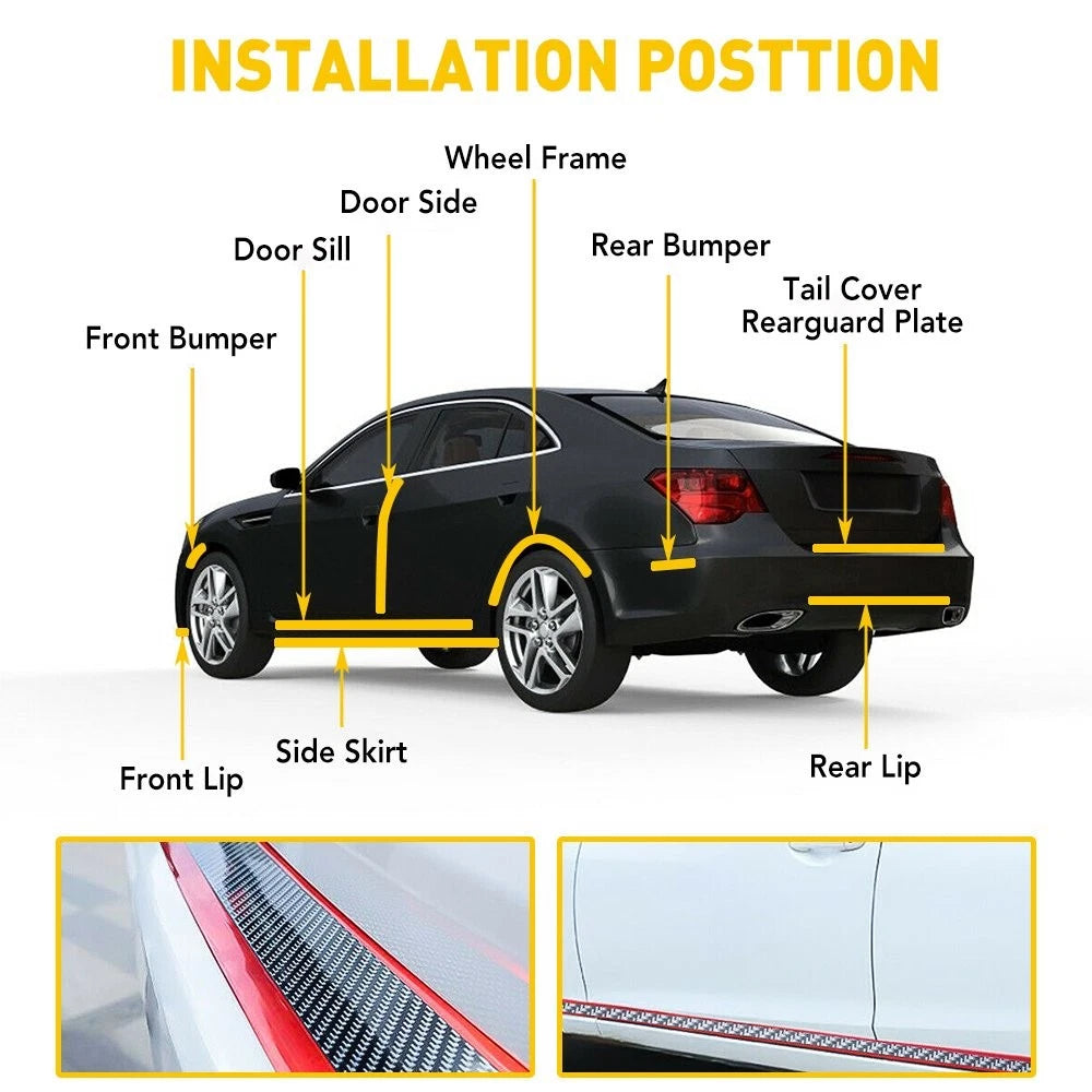 Carbon Fiber Door Sill Plate Scuff Cover for Make Model