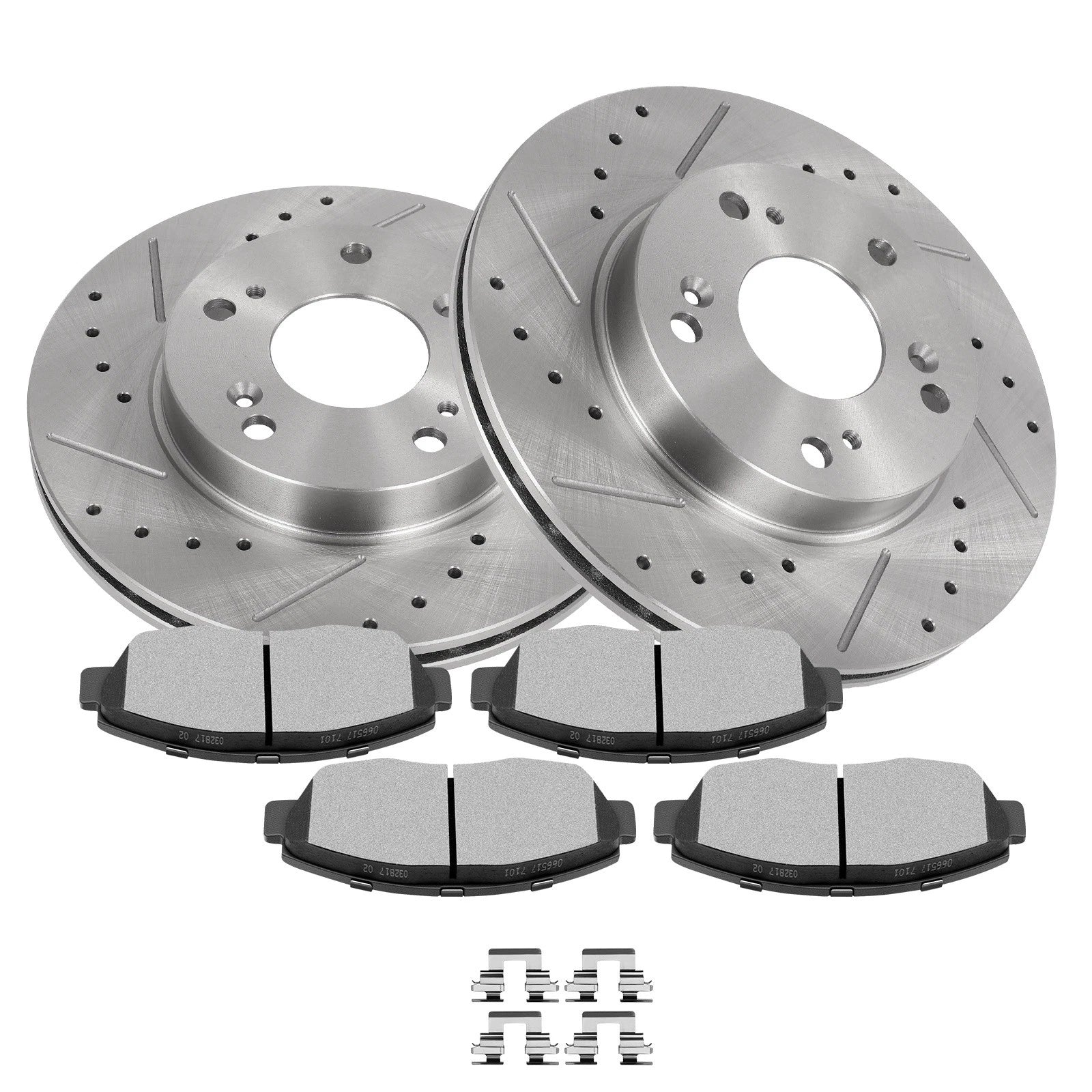 Front Rotors + Brake Pads for Honda Civic (2006–2011) Drilled & Slotted
