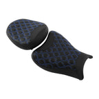 Black Blue Driver & Passenger Seats for Suzuki Hayabusa GSX1300R (2008-2020)