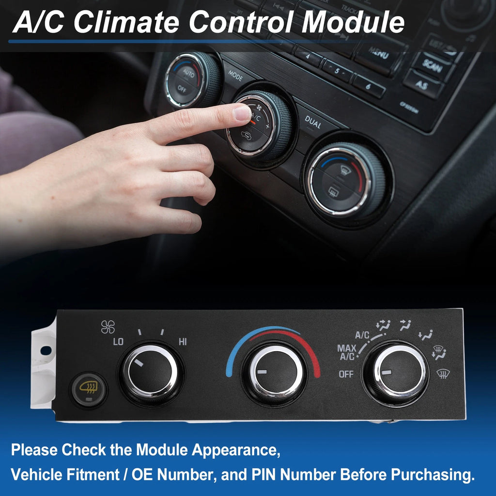 A/C Heater Climate Control Switch Module for Chevrolet Express (1996–2023) No.599-294