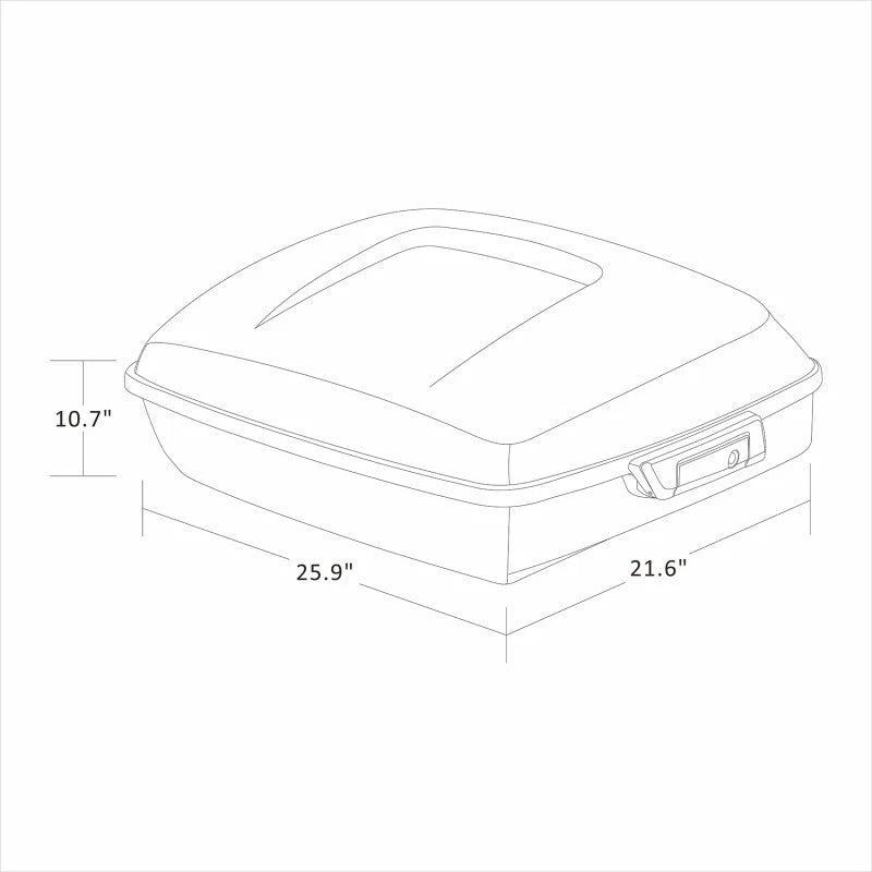 Chopped Trunk Backrest with Mount Rack for Harley Touring Road Glide (1997–2008)