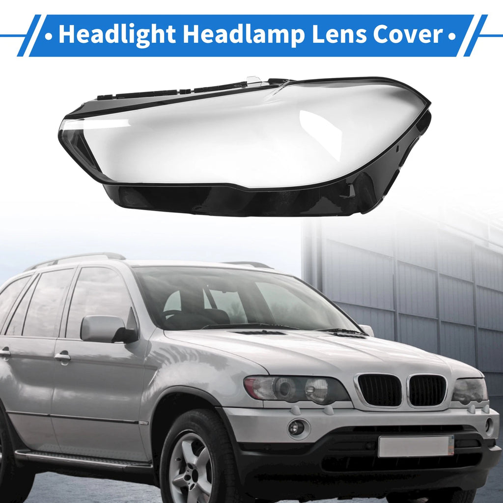 1 Pcs Headlight Lens Cover for BMW X5 G05/X6 (2019–2021) PC Clear