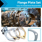 Exhaust Flange Plate Gasket 3" 76mm 3 Bolt Stainless Steel Universal Kit