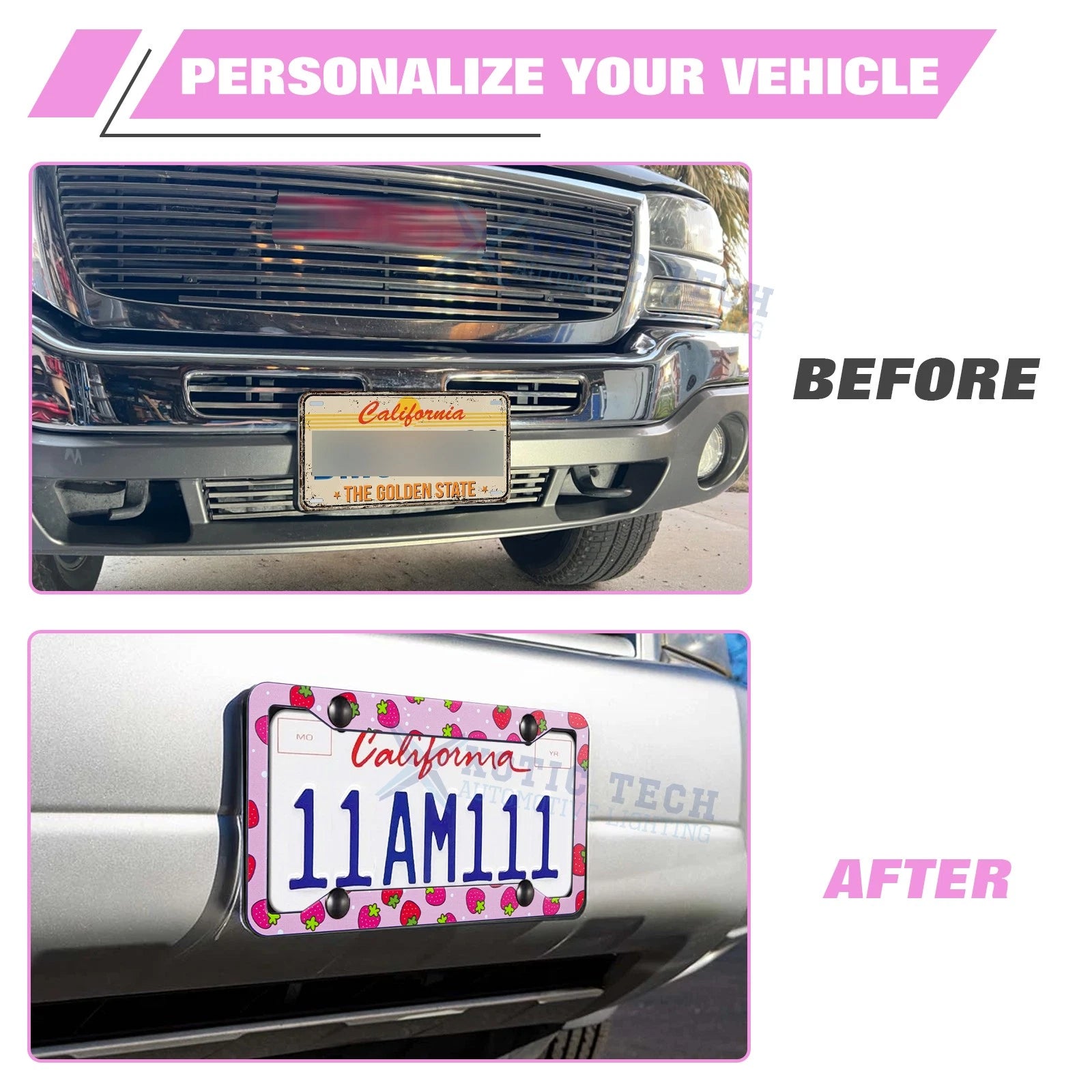 Universal License Plate Frame for Stainless Steel (2000-2020)