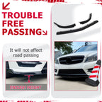 Glossy Black Front Bumper Lip Splitter for Benz C Class W204 (2012-2014)