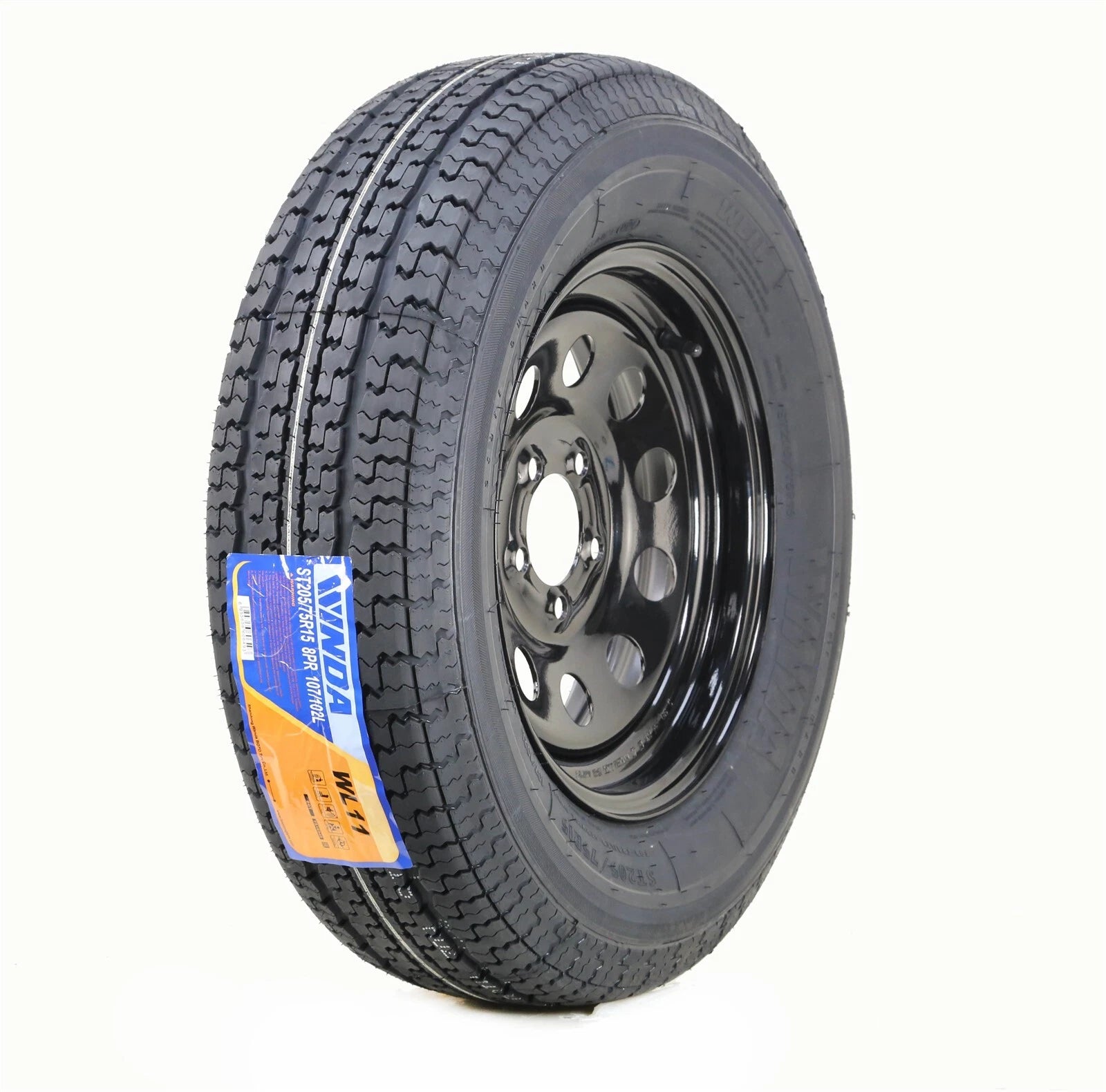 Winda Trailer Tire Rim Assembly ST205/75R15 8-Ply D 107L 5 Lug for Trailer