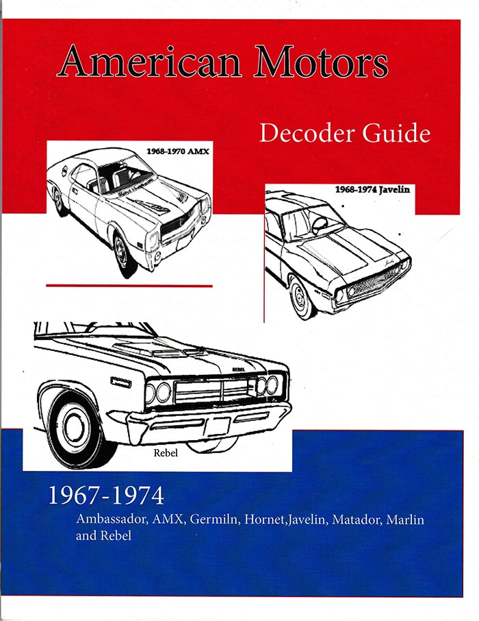 American Motors Decoder Guide for AMX Javelin (1967-1974)