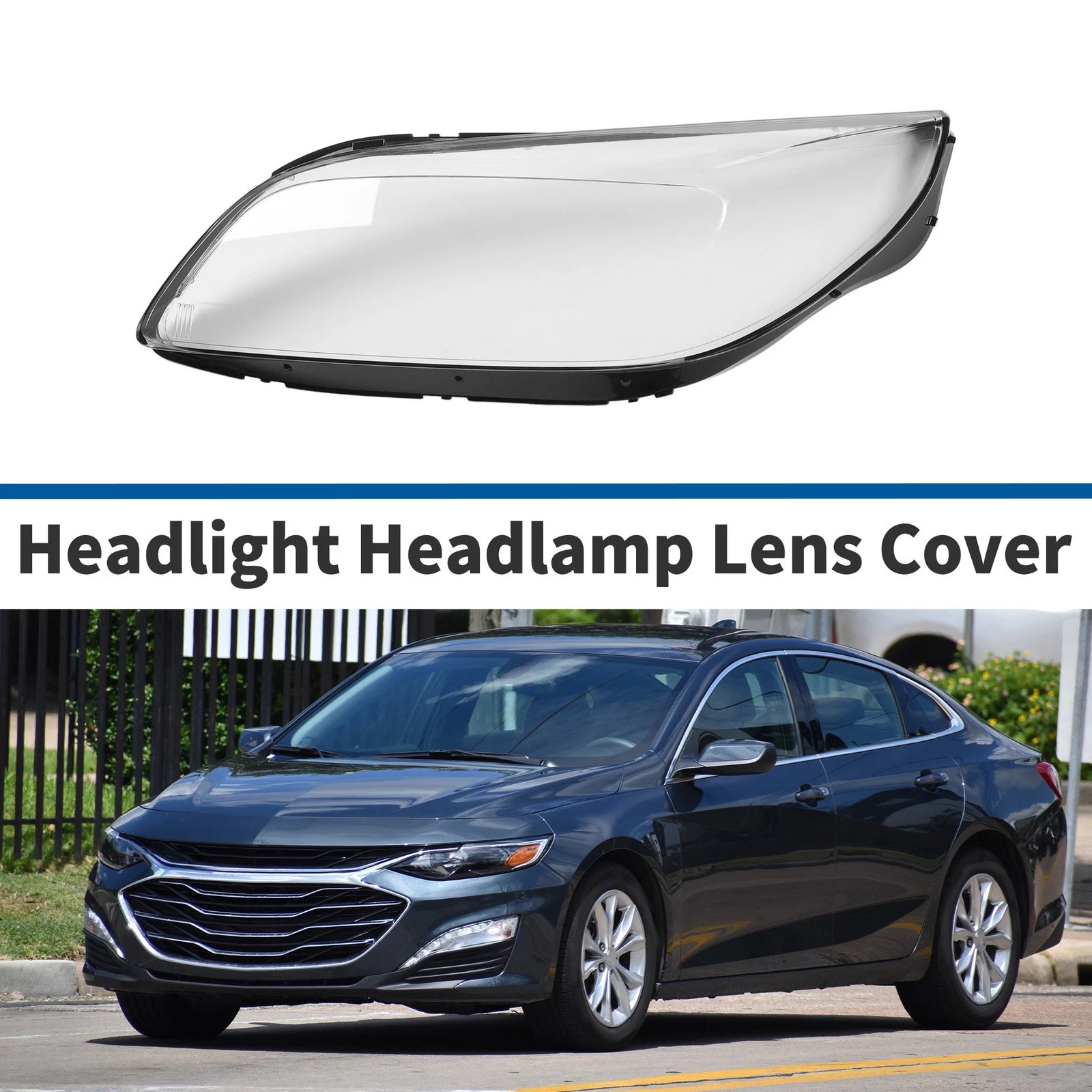 Headlight Lens Cover for Chevrolet Malibu (2013–2015) LT/LTZ/Eco