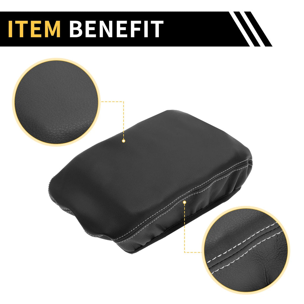 Arm Rest Cover for GMC Canyon (2015–2023) Microfiber Leather Anti-Scratch Black