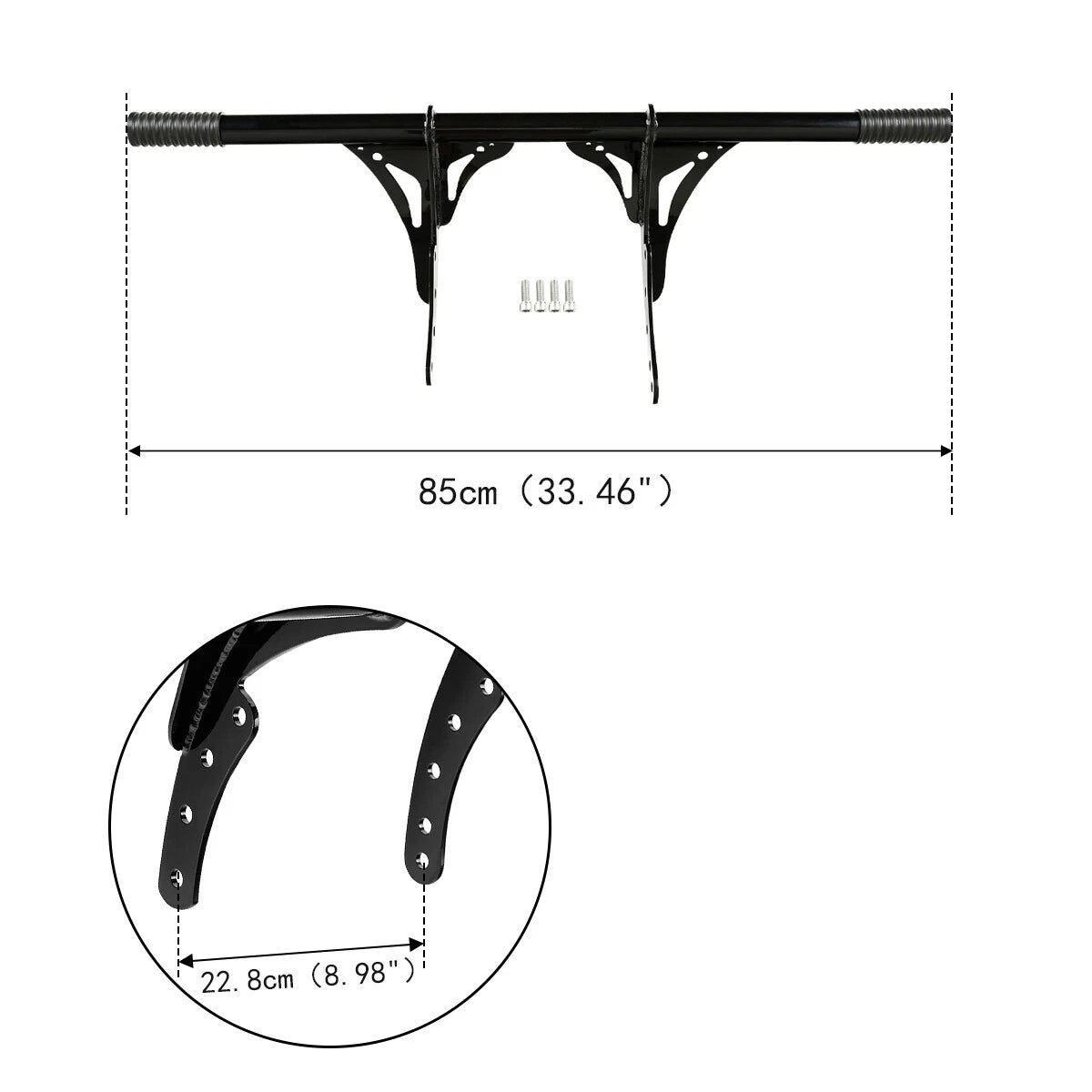 Black Highway Footpeg Crash Bar for Harley Street Bob Low Rider (2018–2025)