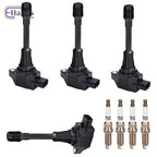 Set of 4 Ignition Coils + 4 Spark Plugs for Nissan Altima Cube 2.5L (2007–2012)
