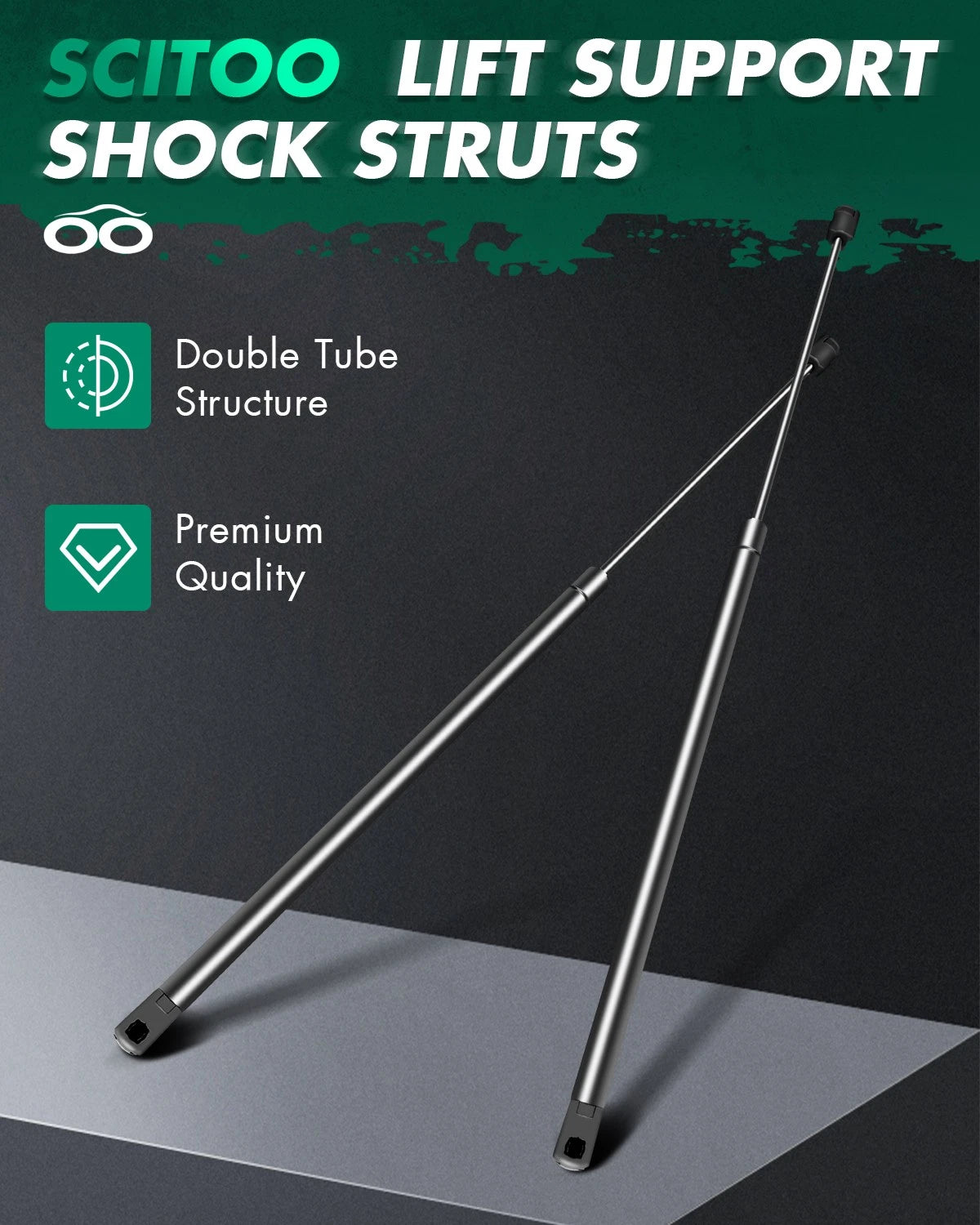 2 Lift Supports for GMC Envoy Trailblazer (2002–2009)