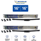 Set of 2 Michelin Radius Beam Wiper Blades for Dodge B350 (1981–1994)