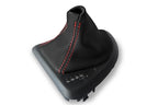 Leather Automatic Shift Boot Cover for BMW E81 E82 E87 (2004–2013) Red Stitch