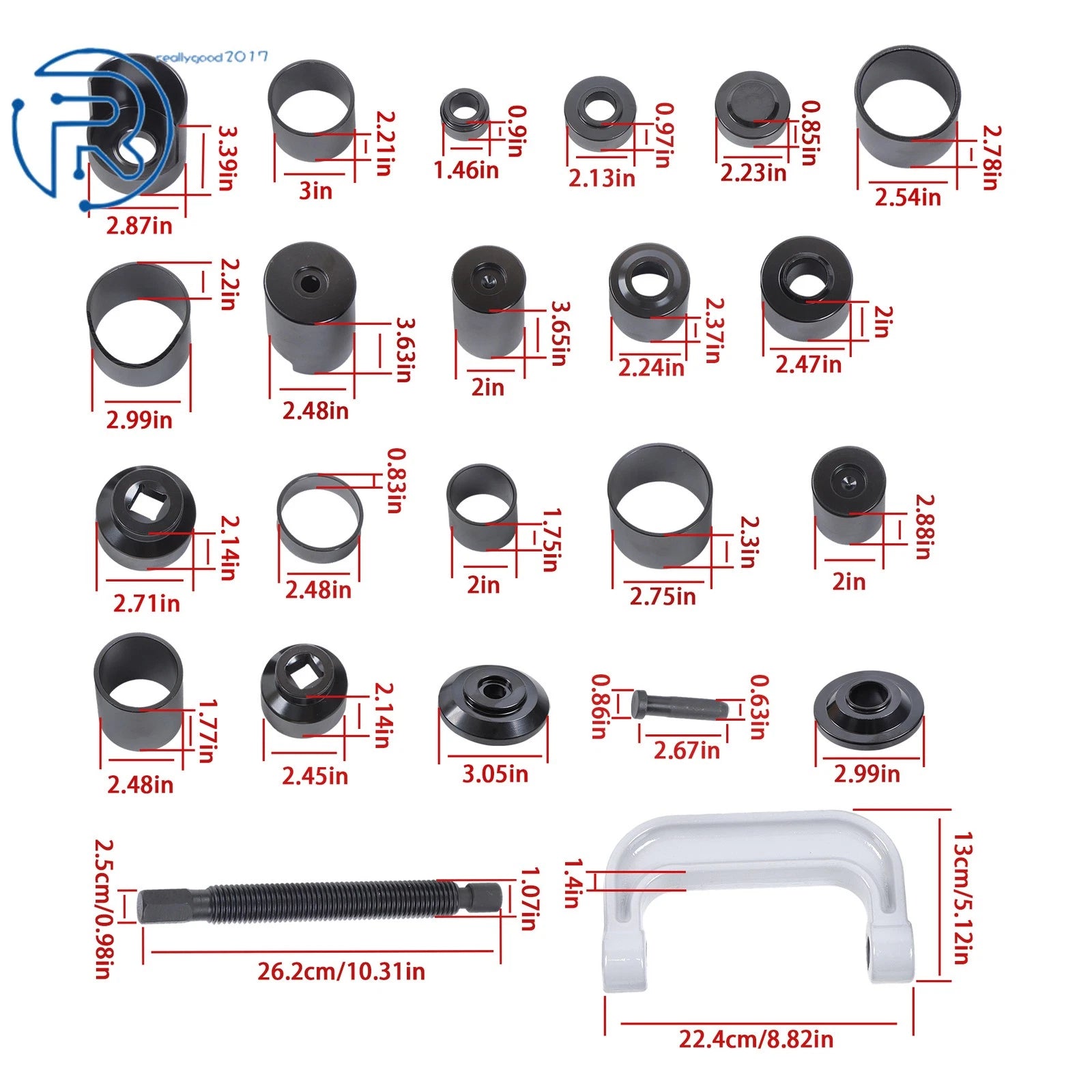 23 Piece Ball Joint U-Joint Service Tool Kit for Automotive