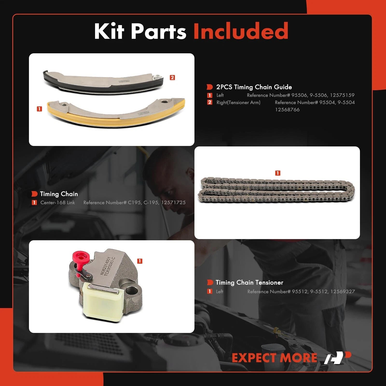 4X Timing Chain Kit for Chevrolet Colorado GMC Canyon (2004–2006)