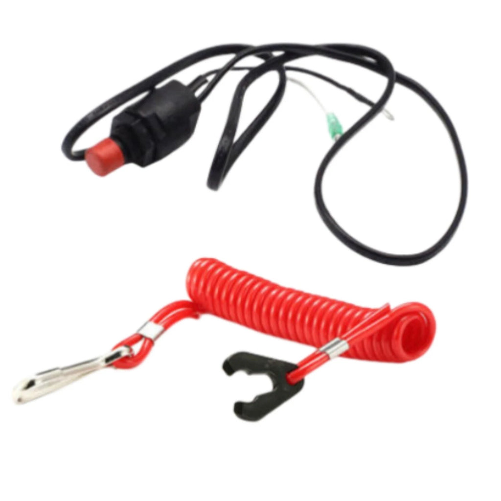 Kill Stop Switch & Safety Lanyard for Yamaha 2-Stroke Outboard (63V-82575-00)