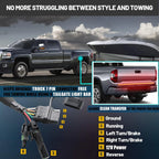 Trailer Tail Light Bar Wire Harness Power Connector for GMC Sierra 1500 2500 HD (2014–2019)