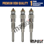 3X Glow Plug for Kubota D722 D902 D905 D1005 D1105 (16851-65510, 16851-65512)