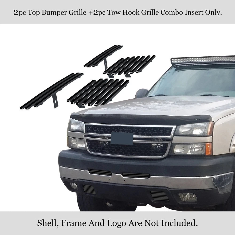 Lower Bumper Billet Grille Combo for Chevy Silverado (2003-2006)