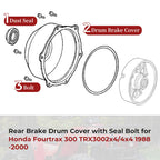 Rear Brake Drum Cover & Seal for Honda TRX300 TRX300FW (1988–2000)