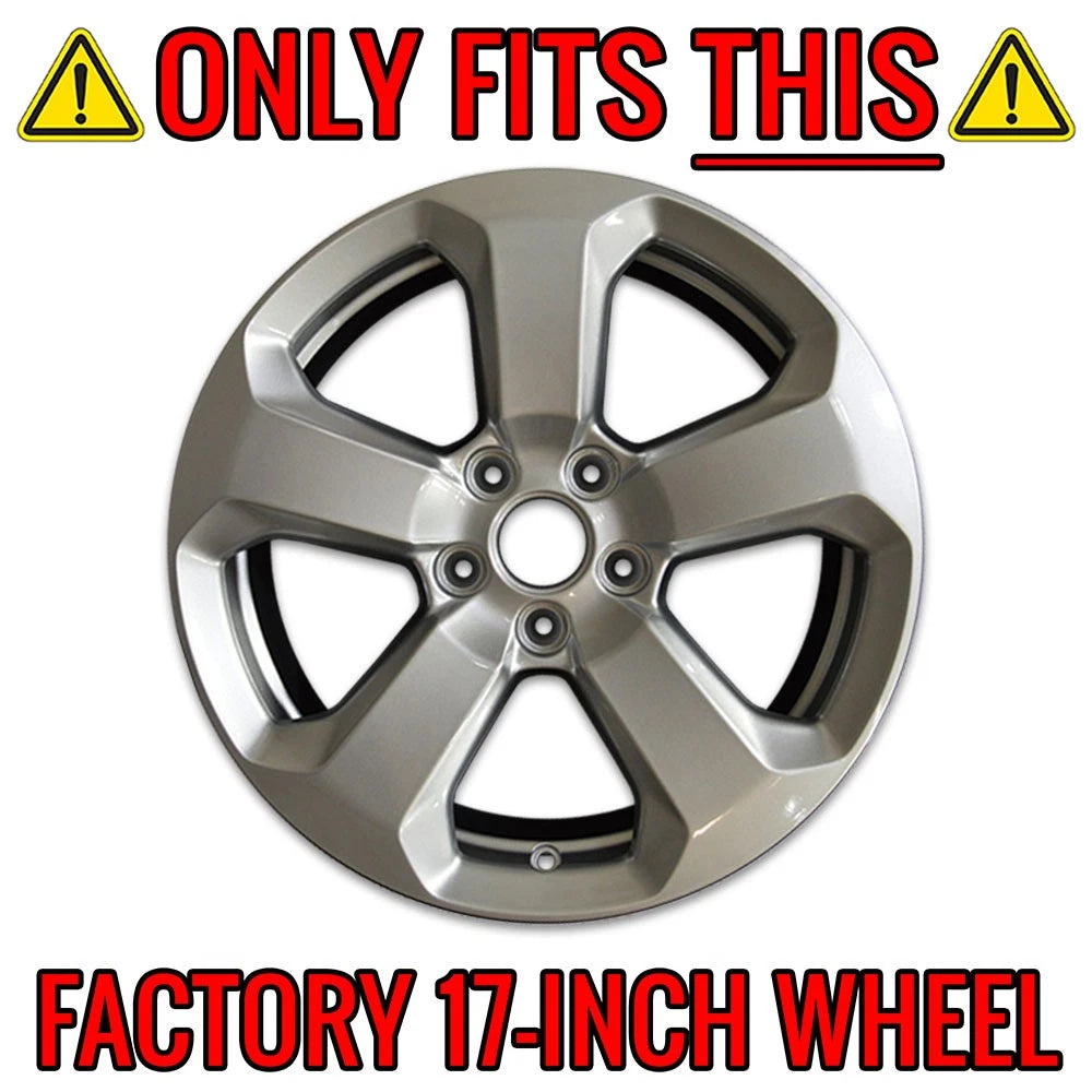 Wheel Skins 4pc Gloss Black Replacement for Jeep Compass (2017–2021)
