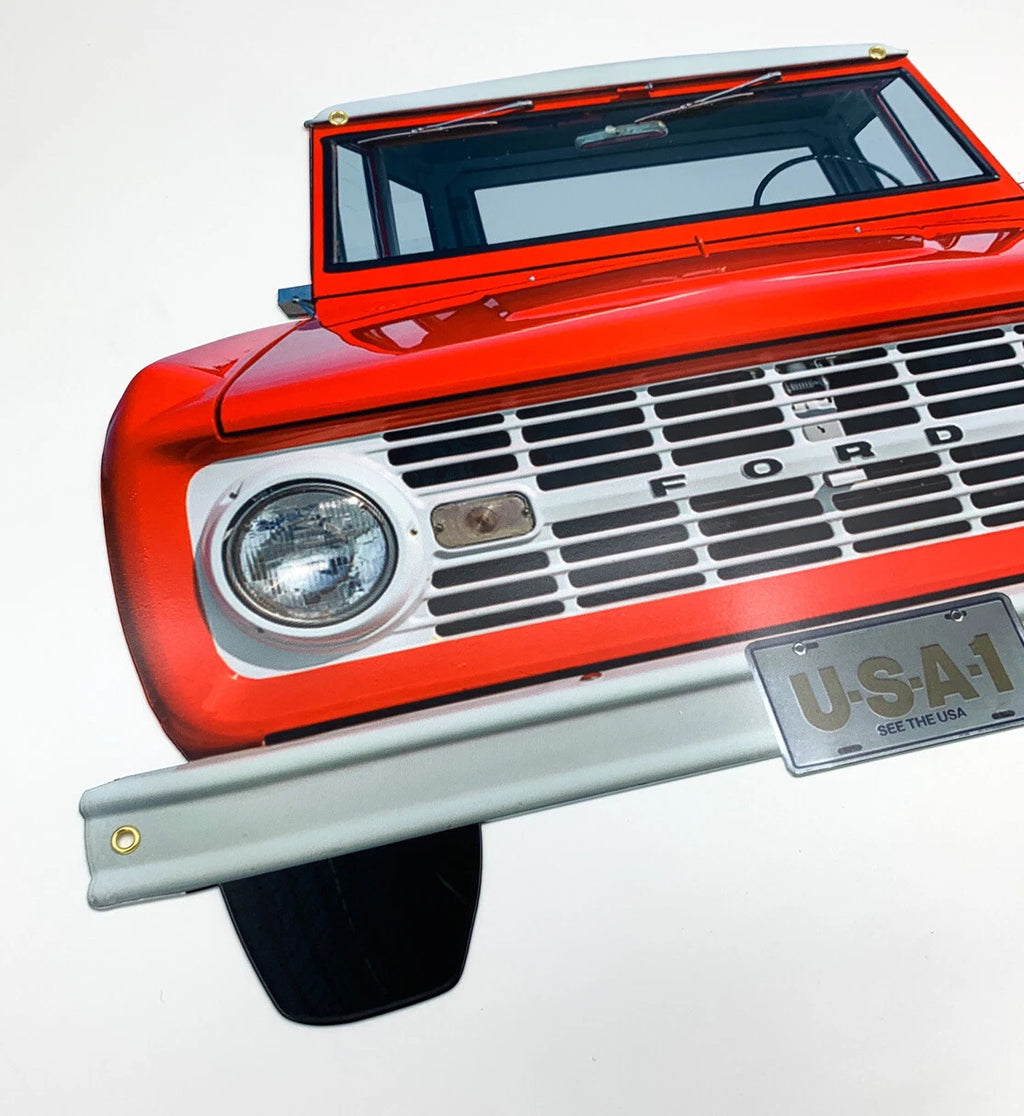 Front Bumper Metal Sign for Ford Bronco (1967–1967)