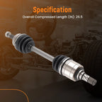 Front Driver CV Axle Assembly for Nissan Murano (2003–2007)