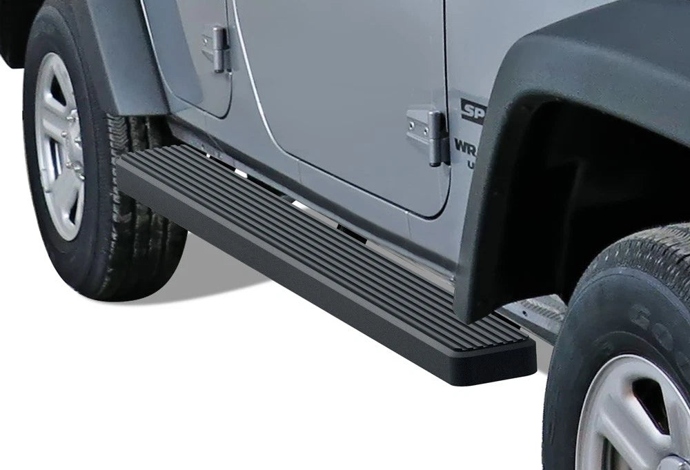 Set of 2 Running Boards for Jeep Wrangler JK (2007–2018) Matte Black