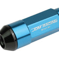 Set of 20 M12X1.5 83mm Tall Sky Blue Aluminum Rim Lug Nuts with Caps + 2 Keys