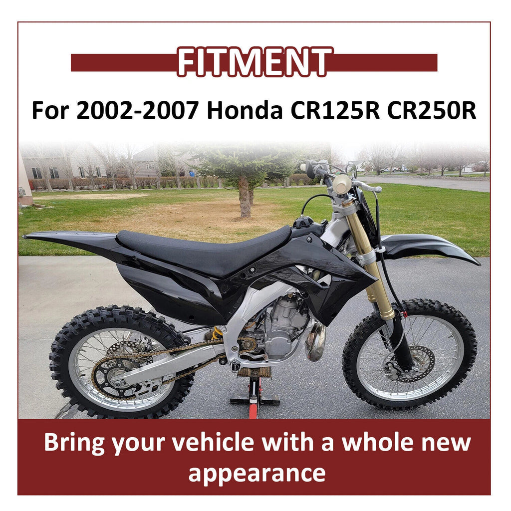 Complete Plastic Bodywork Fairing Set for Honda CR125R CR250R (2002–2007)