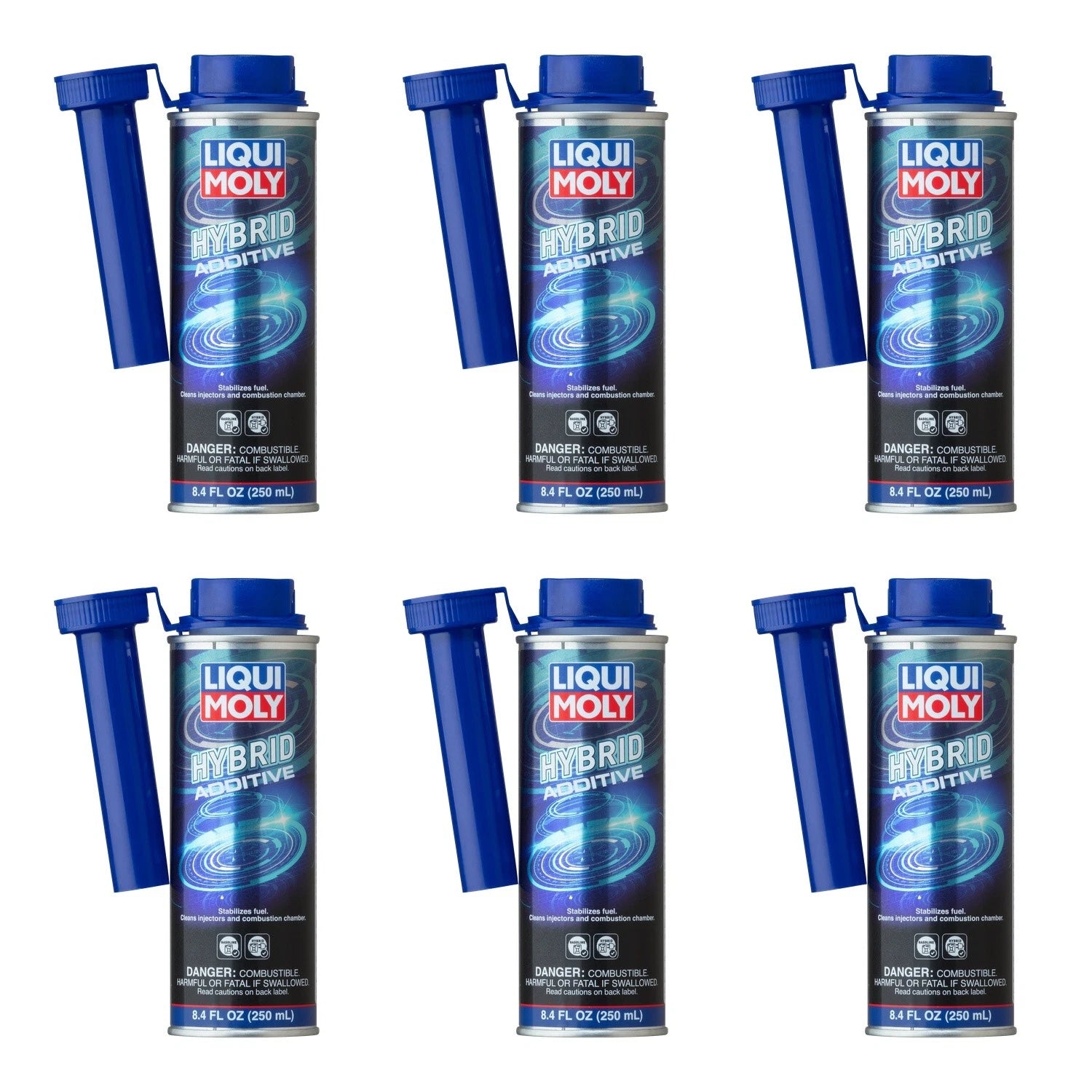 Set of 6 Liqui Moly 250ml Hybrid Fuel Additive