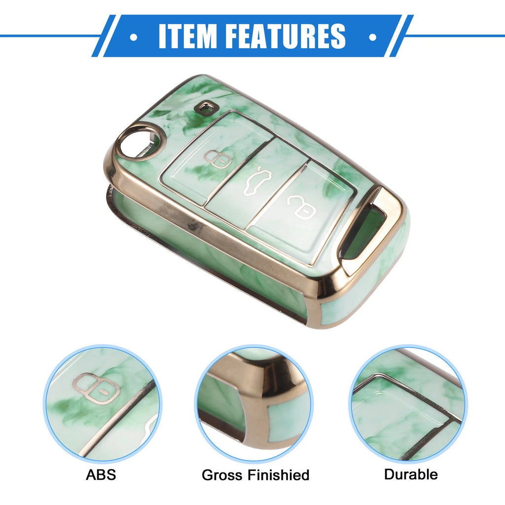 3 Buttons Remote Key Fob Case Cover for Volkswagen Golf 7, Polo 2G, 6R, 6C