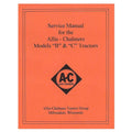 Service Manual with Wiring Diagram for Allis Chalmers B C (All Years)