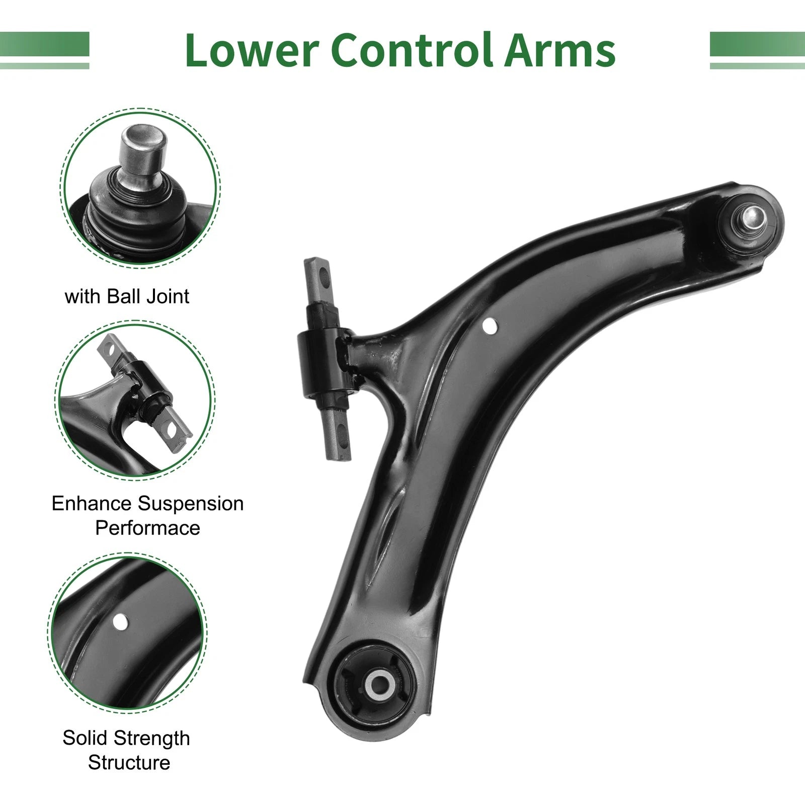 8pcs Front Suspension Control Arm Kit for Nissan Rogue Select (2014–2015)