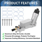 Engine Oil Cooler Filter Housing Set with Gaskets for Chrysler 200 (2011-2014)