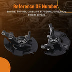 Pair Front Steering Knuckles with Wheel Bearing Hub for Hyundai Elantra (2007–2012)