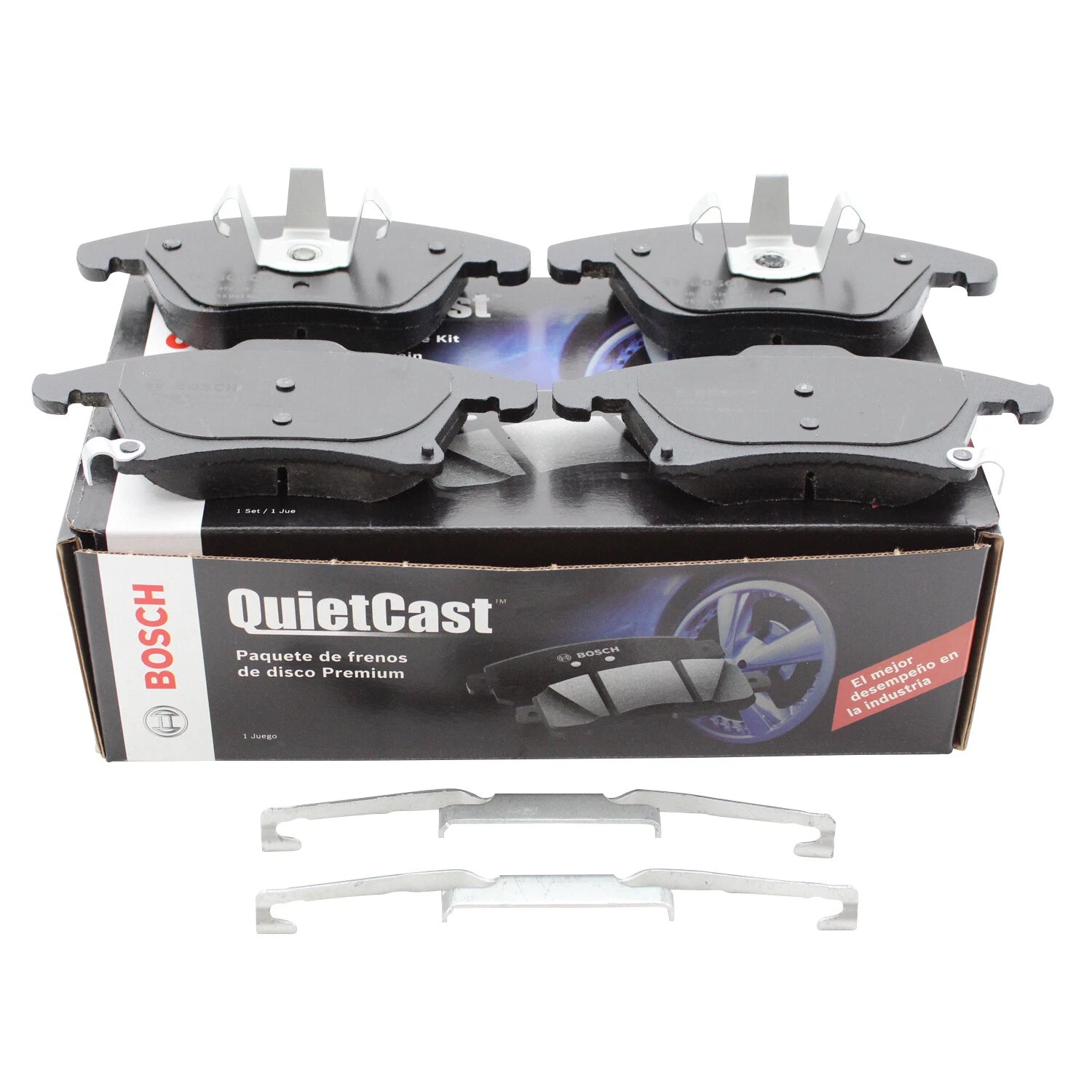 Bosch QuietCast Front Ceramic Brake Pads & Hardware for Ford Fusion MKZ (2013–2020)
