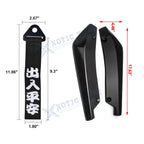 Racing Trailer Tow Strap Rocker Splitters Canard Diffuser Winglet Universal Fit (---)
