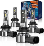 2X 9005 H11 Combo LED Headlight Bulbs for