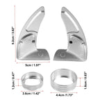 Silver Tone Inner Paddle Shifter Set & AC Volume Knob Cover for Dodge Charger